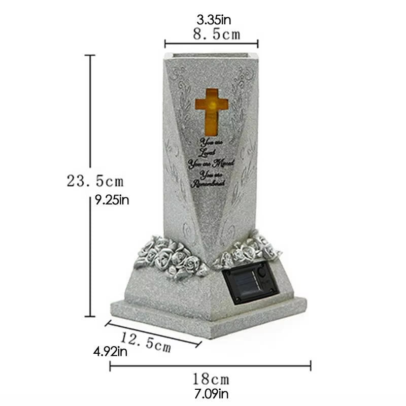 Christianartworkshop Solarbetriebene Kreuzvase als Friedhofsschmuck: Trage seine Gnade in zärtlichen Momenten - image 5
