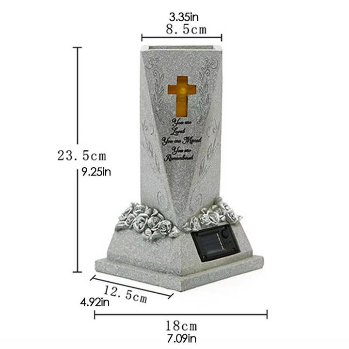 Christianartworkshop Solarbetriebene Kreuzvase als Friedhofsschmuck: Trage seine Gnade in zärtlichen Momenten - image 5