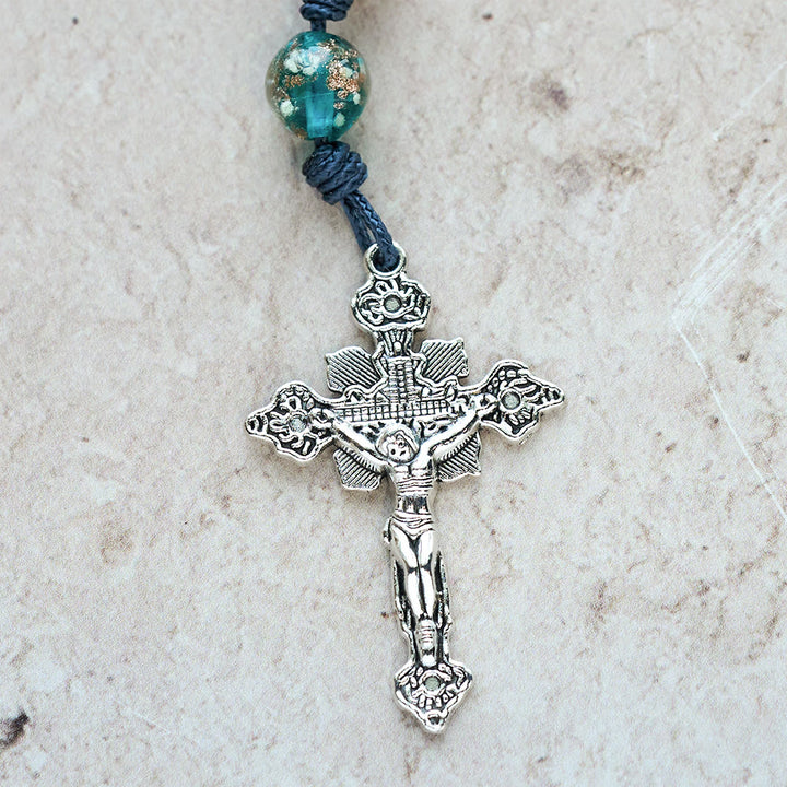 Christianartworkshop Farbwechselnder Rosenkranz mit Katzenaugenmotiv und der Muttergottes als Schutzpatronin: Schimmerndes Glaubensdesign - image 14