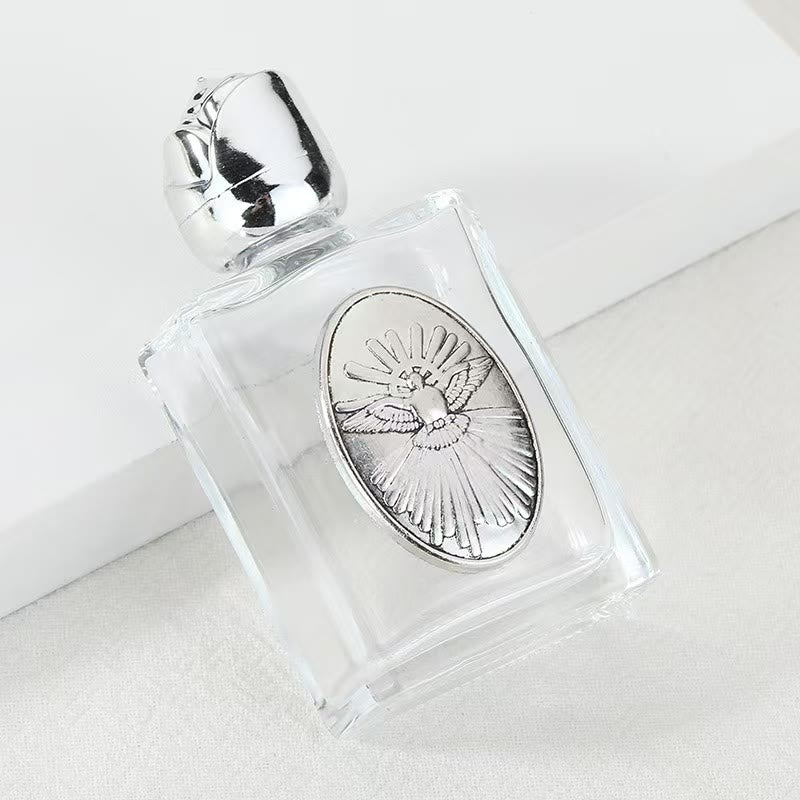 Christianartworkshop Weihwasserflasche mit geprägter heiliger Ikone: Trage seine Fürsorge in spirituellen Momenten bei dir. - Quadratische Flasche - Heiliger Geist - Silber - image 23