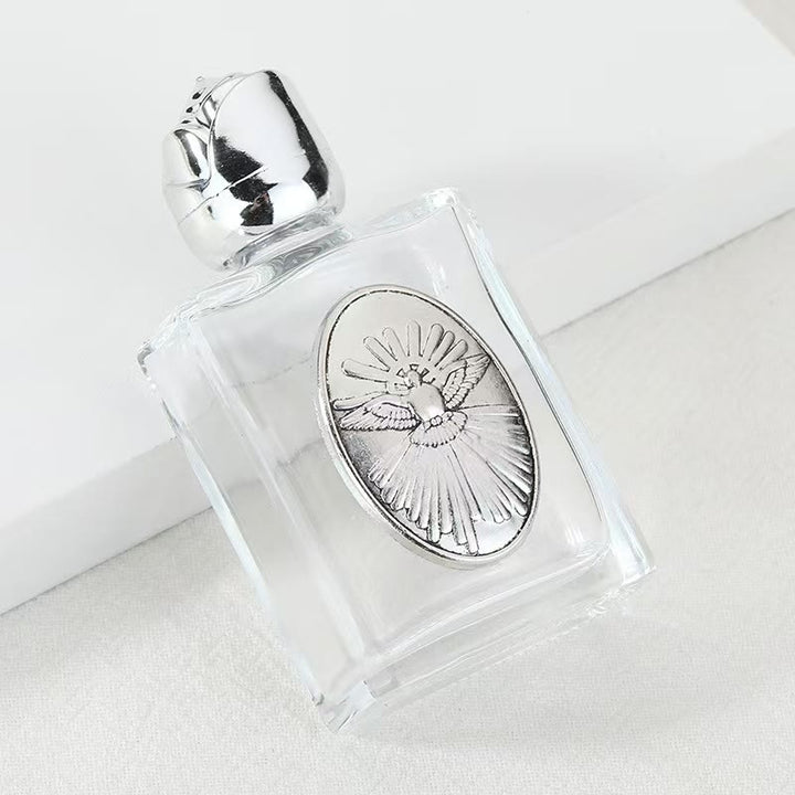 Christianartworkshop Weihwasserflasche mit geprägter heiliger Ikone: Trage seine Fürsorge in spirituellen Momenten bei dir. - Quadratische Flasche - Heiliger Geist - Silber - image 23