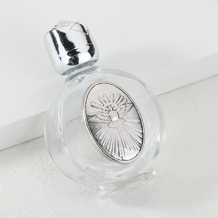 Christianartworkshop Weihwasserflasche mit geprägter heiliger Ikone: Trage seine Fürsorge in spirituellen Momenten bei dir. - Runde Flasche - Heiliger Geist - Silber - image 47