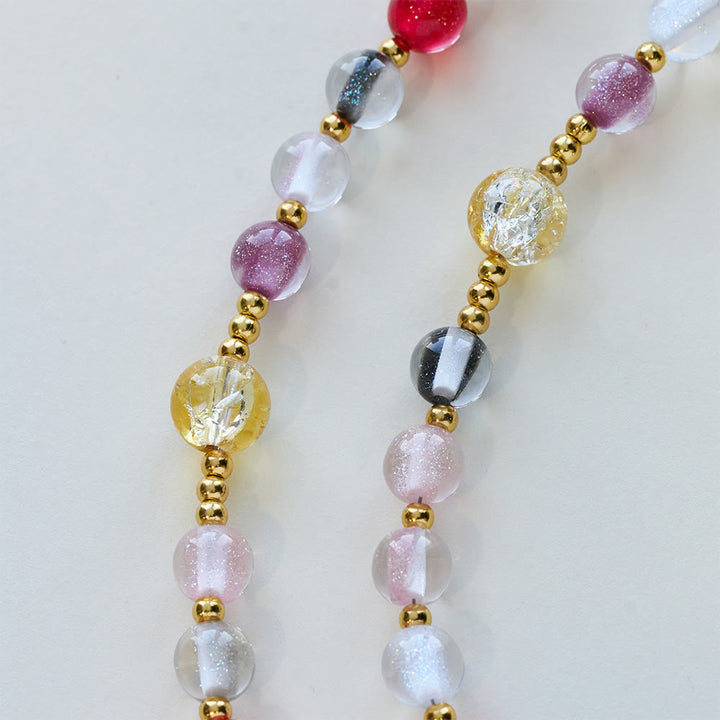 Christianartworkshop Regenbogenfarbener, schimmernder Katzenaugen-Rosenkranz mit Marienkreuz - image 7