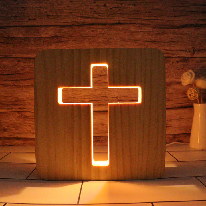 Christianartworkshop Christbaumschmuck aus Holz: Jesus, Kreuz, Taube, Herz – eine leuchtende Verkörperung seiner strahlenden Gnade - Kreuzen - 7,48''*7,48''/19*19cm - image 1