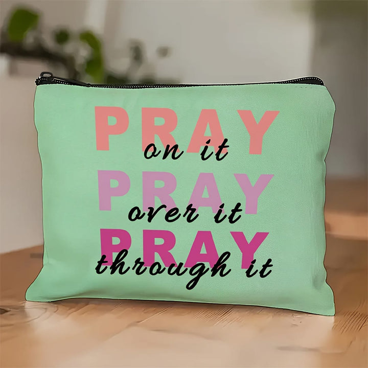 Christianartworkshop Pray On It, Pray Over It, Pray Through It Reisekosmetiktasche - image 1