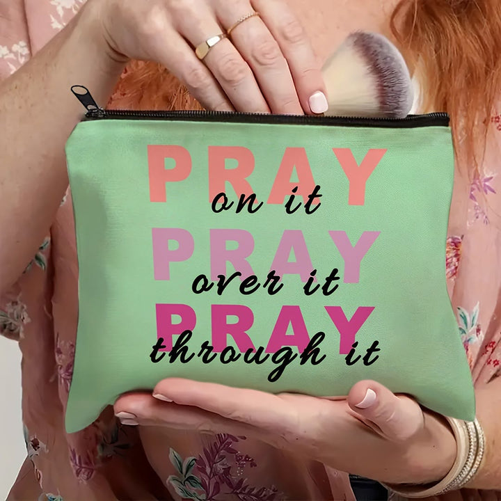 Christianartworkshop Pray On It, Pray Over It, Pray Through It Reisekosmetiktasche - image 3
