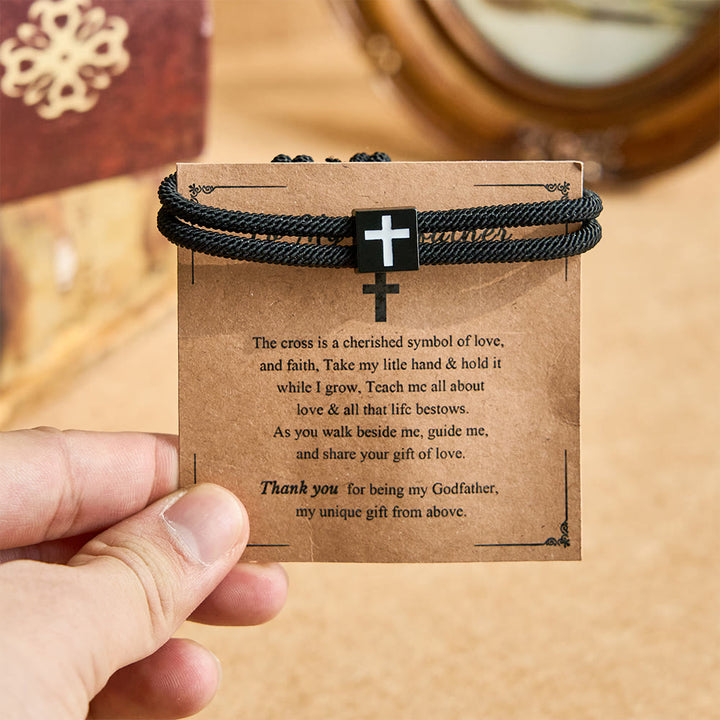 Christianartworkshop Milano Seilkreuz-Armband mit Geschenkkarte: Ein liebevoller Segen für Taufe und besondere Anlässe - image 8