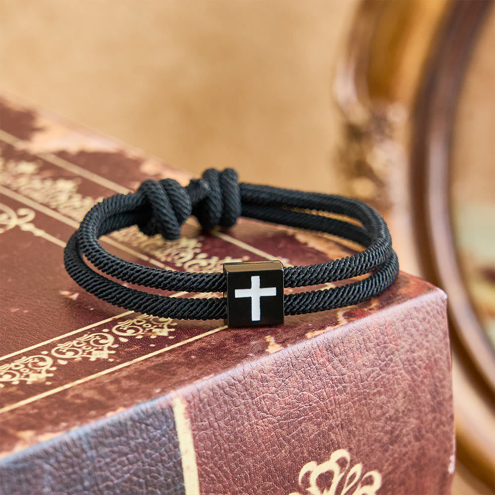 Christianartworkshop Milano Seilkreuz-Armband mit Geschenkkarte: Ein liebevoller Segen für Taufe und besondere Anlässe - image 7