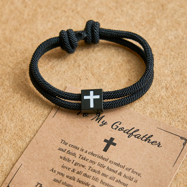 Christianartworkshop Milano Seilkreuz-Armband mit Geschenkkarte: Ein liebevoller Segen für Taufe und besondere Anlässe - image 10