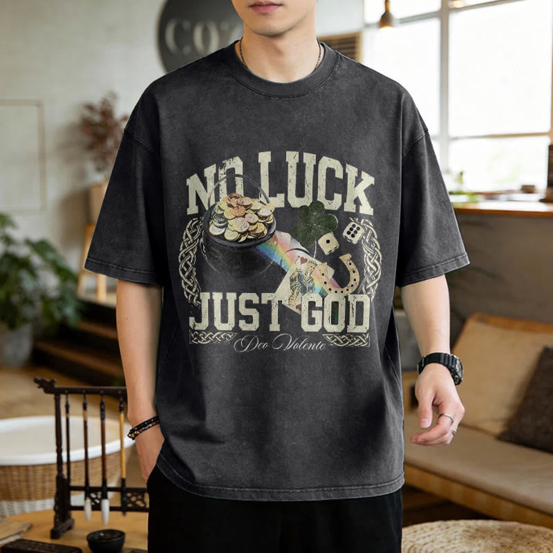 Christianartworkshop Kein Glück, nur Gott – Unisex-T-Shirt zum St. Patrick’s Day (vorgewaschen) - image 2