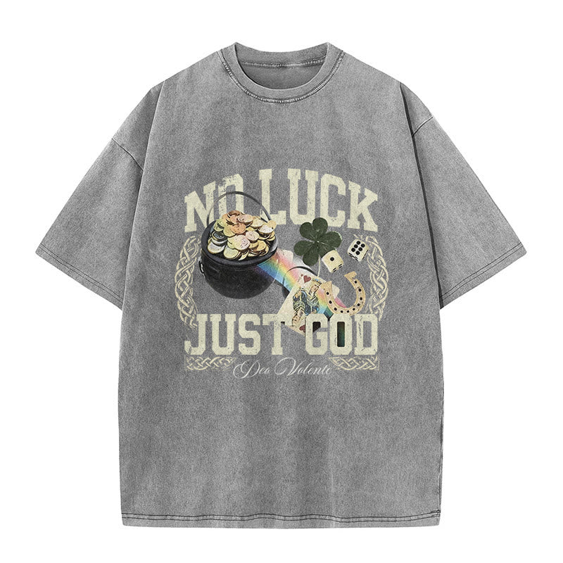Christianartworkshop Kein Glück, nur Gott – Unisex-T-Shirt zum St. Patrick’s Day (vorgewaschen) - Grau - 5XL - image 5