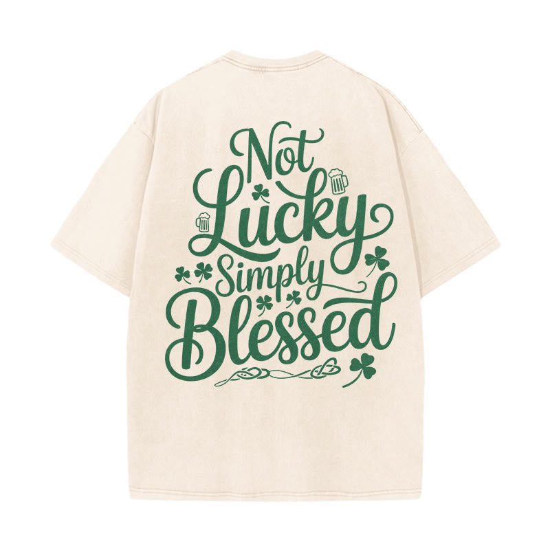 Christianartworkshop Nicht glücklich, einfach gesegnet Römer 4,7-8 Unisex-T-Shirt (vorgewaschen) - Beige - 5XL - image 6