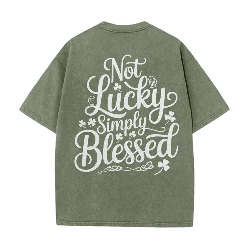 Christianartworkshop Nicht glücklich, einfach gesegnet Römer 4,7-8 Unisex-T-Shirt (vorgewaschen) - Armeegrün - 5XL - image 20