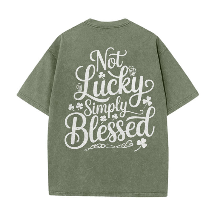 Christianartworkshop Nicht glücklich, einfach gesegnet Römer 4,7-8 Unisex-T-Shirt (vorgewaschen) - Armeegrün - 5XL - image 20