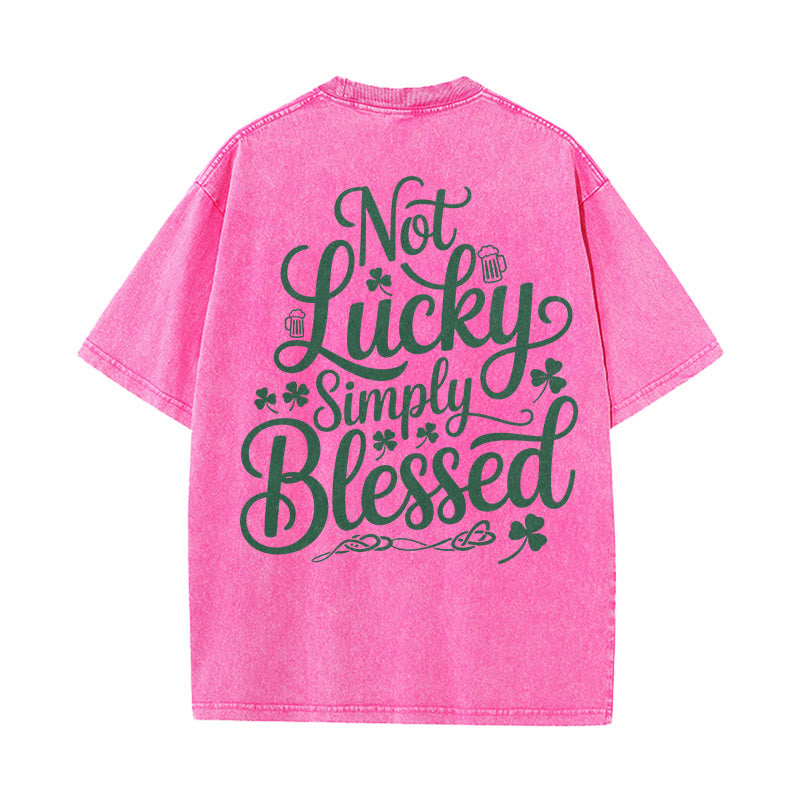 Christianartworkshop Nicht glücklich, einfach gesegnet Römer 4,7-8 Unisex-T-Shirt (vorgewaschen) - Rosa - 5XL - image 8