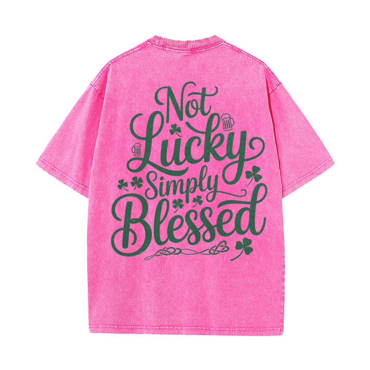 Christianartworkshop Nicht glücklich, einfach gesegnet Römer 4,7-8 Unisex-T-Shirt (vorgewaschen) - Rosa - 5XL - image 8