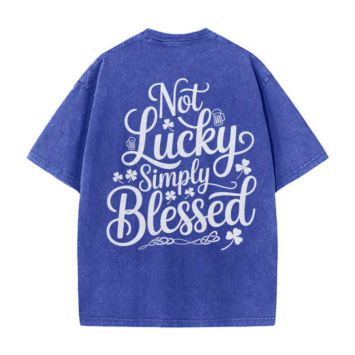 Christianartworkshop Nicht glücklich, einfach gesegnet Römer 4,7-8 Unisex-T-Shirt (vorgewaschen) - Blau - 5XL - image 12