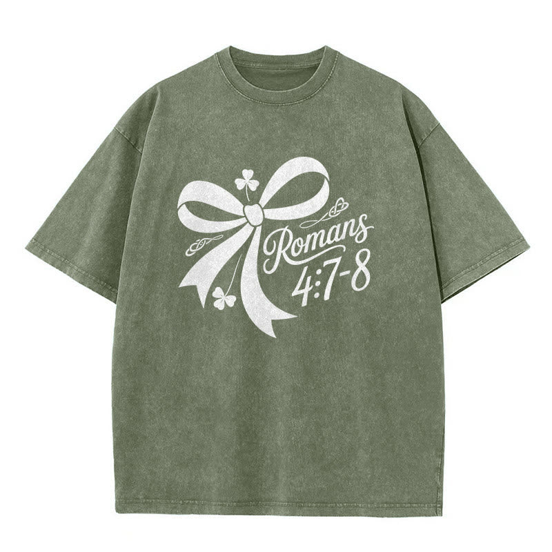Christianartworkshop Nicht glücklich, einfach gesegnet Römer 4,7-8 Unisex-T-Shirt (vorgewaschen) - image 21