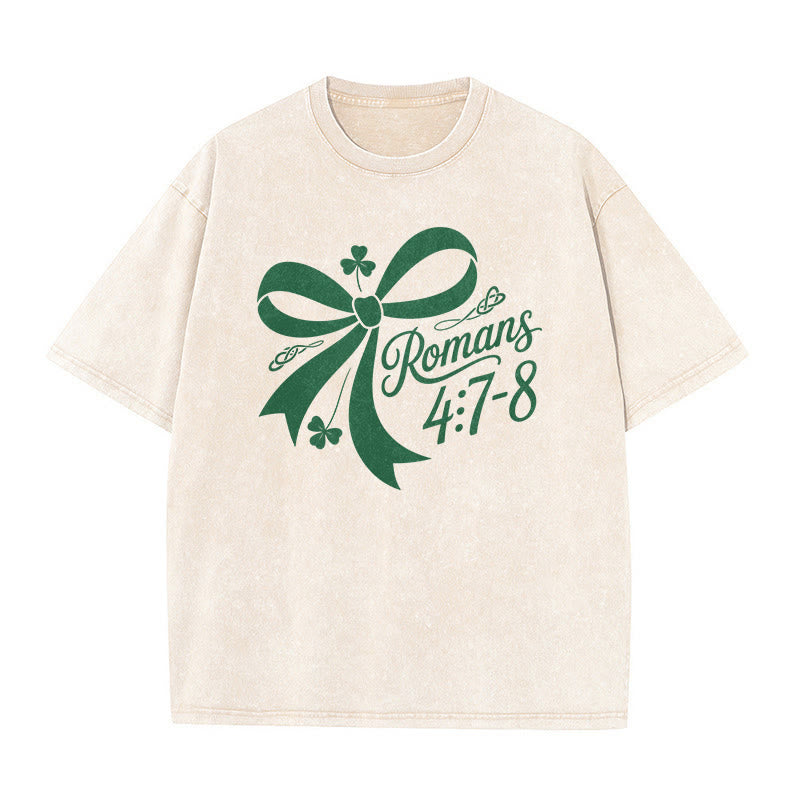 Christianartworkshop Nicht glücklich, einfach gesegnet Römer 4,7-8 Unisex-T-Shirt (vorgewaschen) - image 7