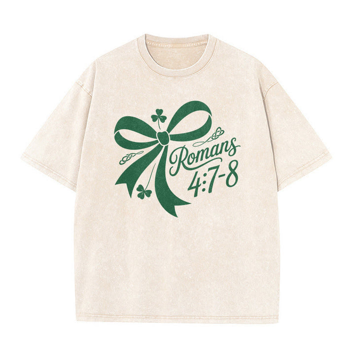 Christianartworkshop Nicht glücklich, einfach gesegnet Römer 4,7-8 Unisex-T-Shirt (vorgewaschen) - image 7