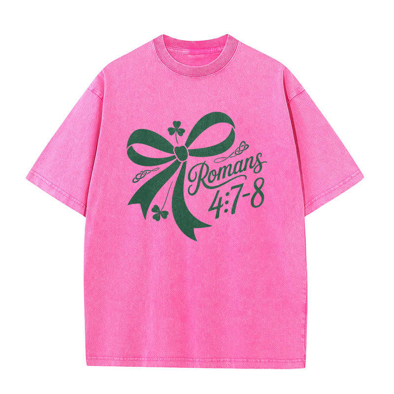 Christianartworkshop Nicht glücklich, einfach gesegnet Römer 4,7-8 Unisex-T-Shirt (vorgewaschen) - image 9