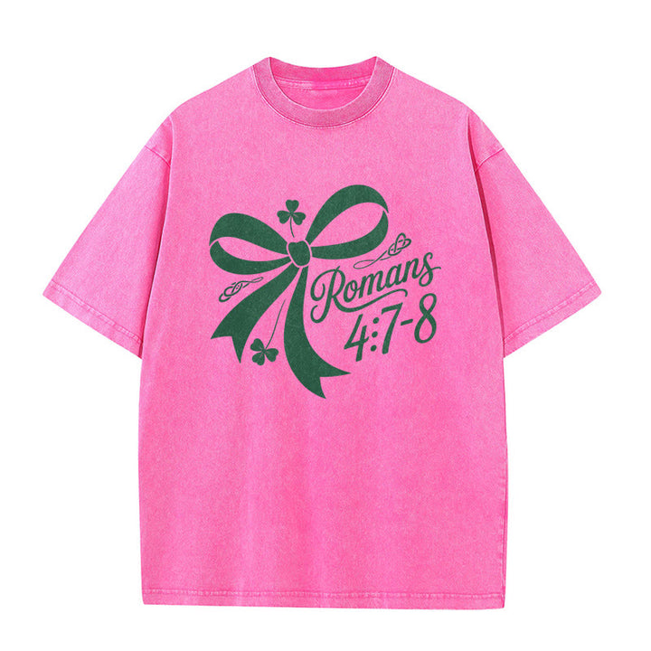 Christianartworkshop Nicht glücklich, einfach gesegnet Römer 4,7-8 Unisex-T-Shirt (vorgewaschen) - image 9