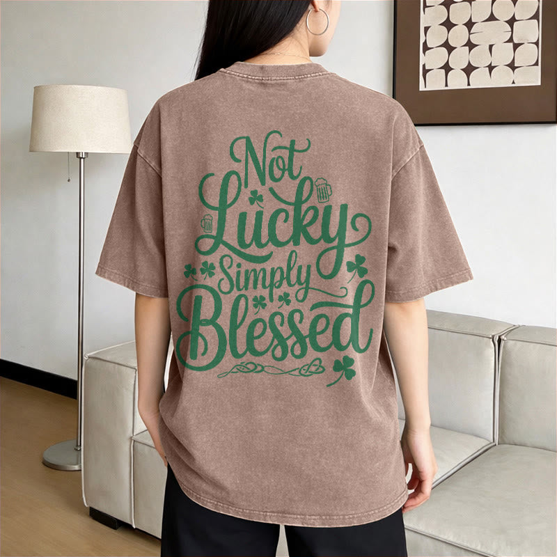 Christianartworkshop Nicht glücklich, einfach gesegnet Römer 4,7-8 Unisex-T-Shirt (vorgewaschen) - image 4