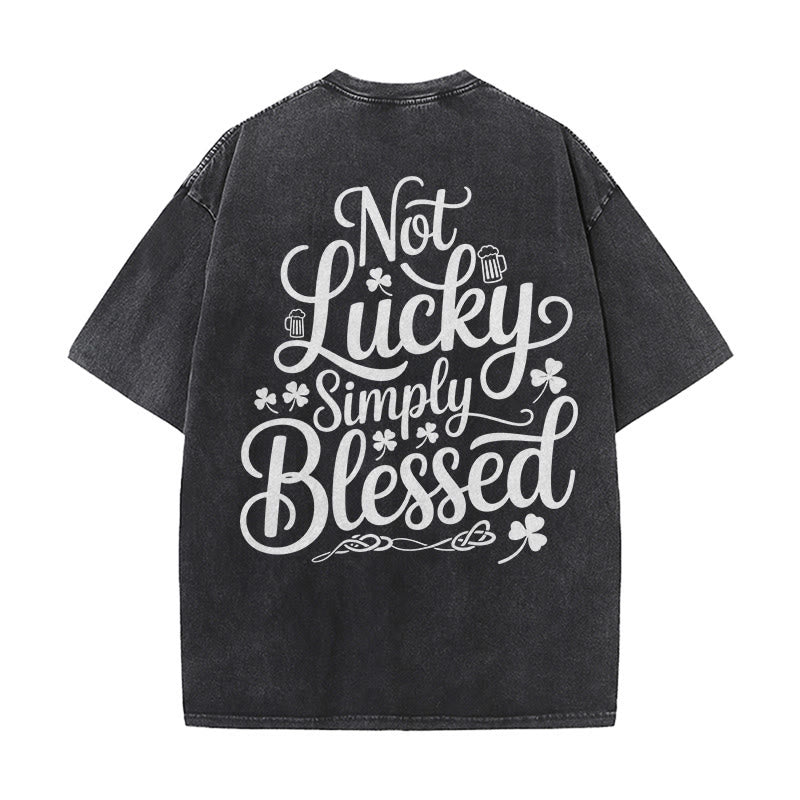 Christianartworkshop Nicht glücklich, einfach gesegnet Römer 4,7-8 Unisex-T-Shirt (vorgewaschen) - Schwarz - 5XL - image 16