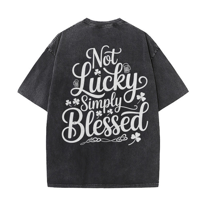 Christianartworkshop Nicht glücklich, einfach gesegnet Römer 4,7-8 Unisex-T-Shirt (vorgewaschen) - Schwarz - 5XL - image 16