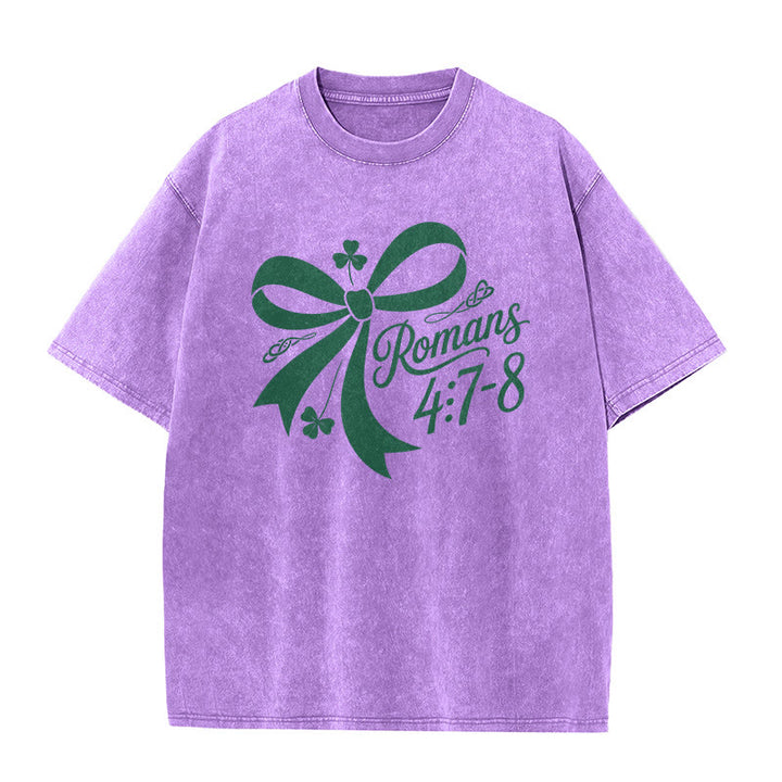 Christianartworkshop Nicht glücklich, einfach gesegnet Römer 4,7-8 Unisex-T-Shirt (vorgewaschen) - image 11