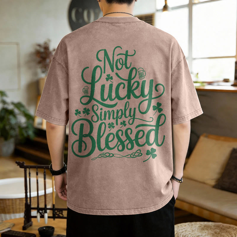 Christianartworkshop Nicht glücklich, einfach gesegnet Römer 4,7-8 Unisex-T-Shirt (vorgewaschen) - image 2