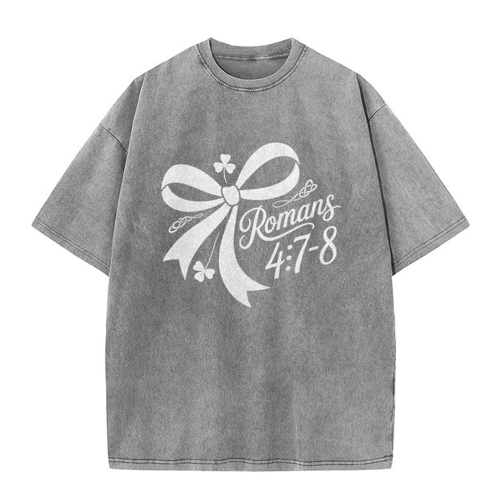Christianartworkshop Nicht glücklich, einfach gesegnet Römer 4,7-8 Unisex-T-Shirt (vorgewaschen) - image 15