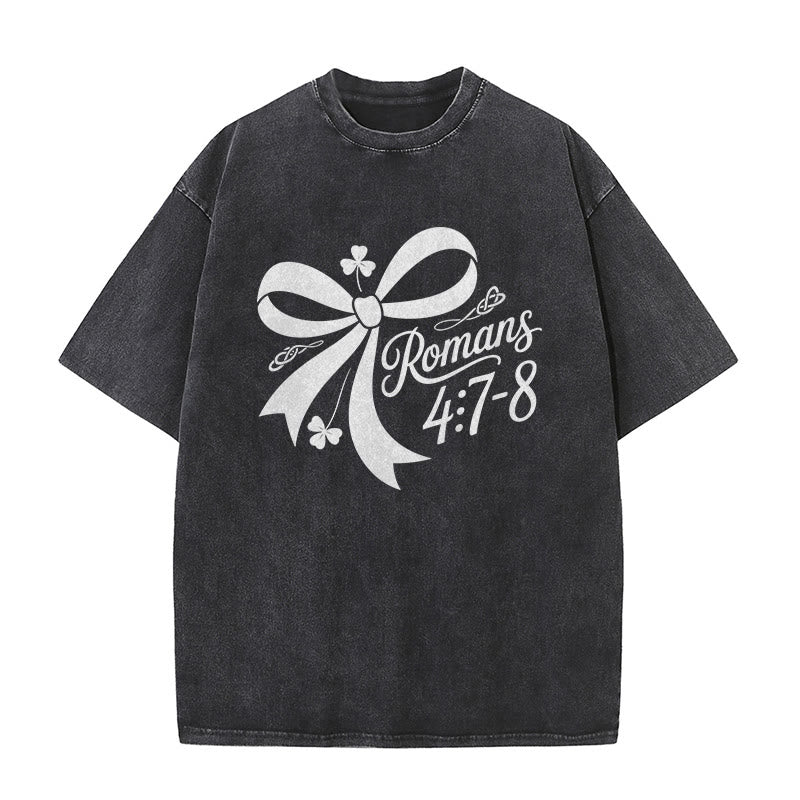 Christianartworkshop Nicht glücklich, einfach gesegnet Römer 4,7-8 Unisex-T-Shirt (vorgewaschen) - image 17