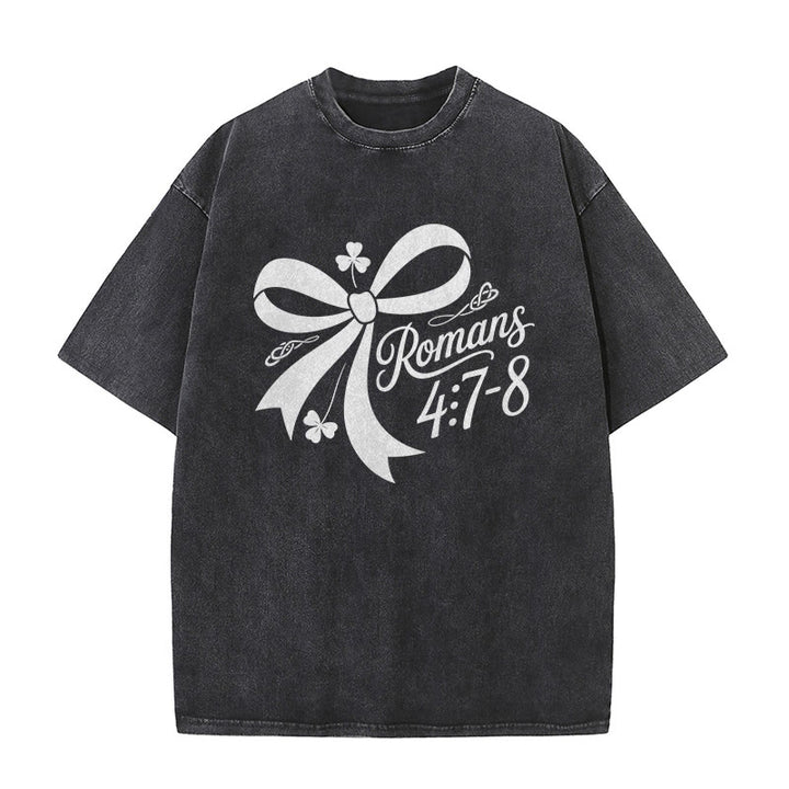 Christianartworkshop Nicht glücklich, einfach gesegnet Römer 4,7-8 Unisex-T-Shirt (vorgewaschen) - image 17