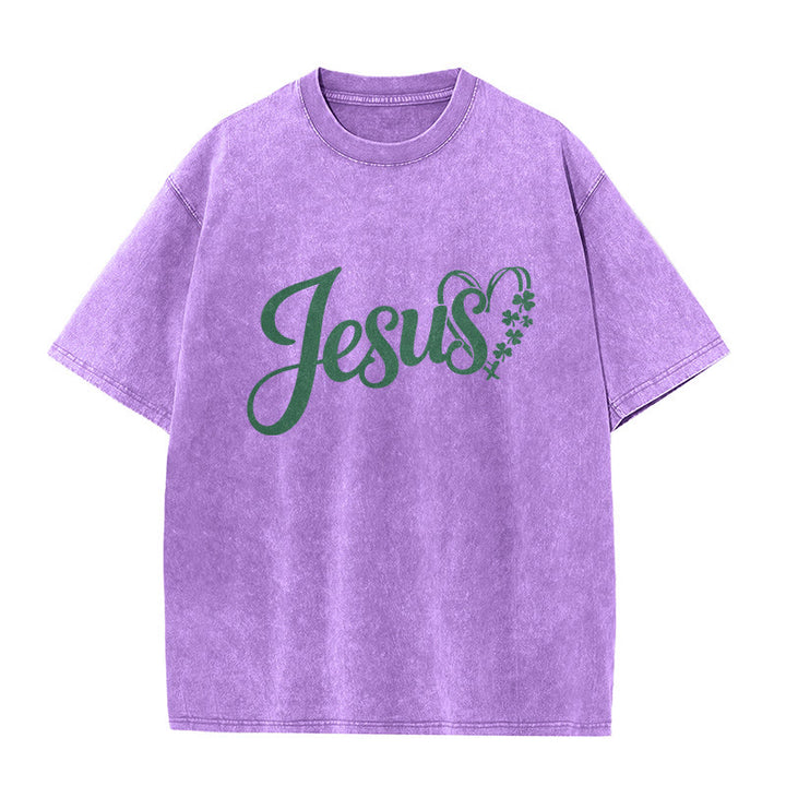 Christianartworkshop „Es ist niemals Glück, es ist immer Gott“ – Jesus Unisex-T-Shirt (vorgewaschen) - image 13