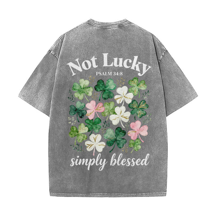Christianartworkshop Nicht glücklich, einfach gesegnet Psalm 34:8 Unisex-T-Shirt (vorgewaschen) - Grau - 5XL - image 18