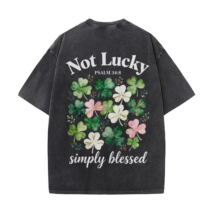 Christianartworkshop Nicht glücklich, einfach gesegnet Psalm 34:8 Unisex-T-Shirt (vorgewaschen) - Schwarz - 5XL - image 20