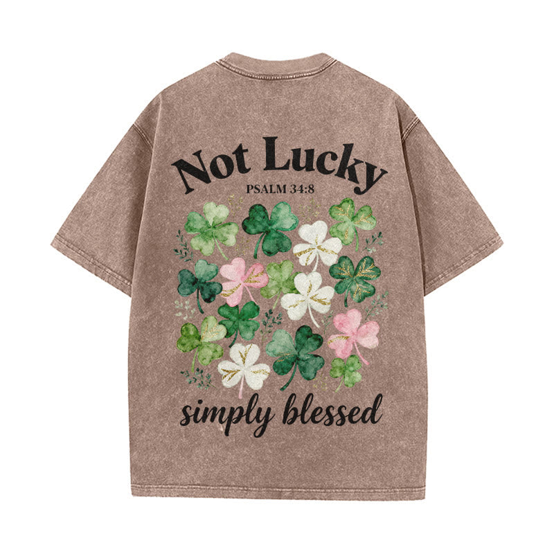 Christianartworkshop Nicht glücklich, einfach gesegnet Psalm 34:8 Unisex-T-Shirt (vorgewaschen) - Braun - 5XL - image 8