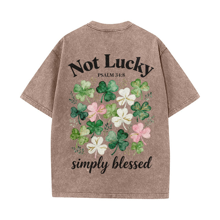 Christianartworkshop Nicht glücklich, einfach gesegnet Psalm 34:8 Unisex-T-Shirt (vorgewaschen) - Braun - 5XL - image 8