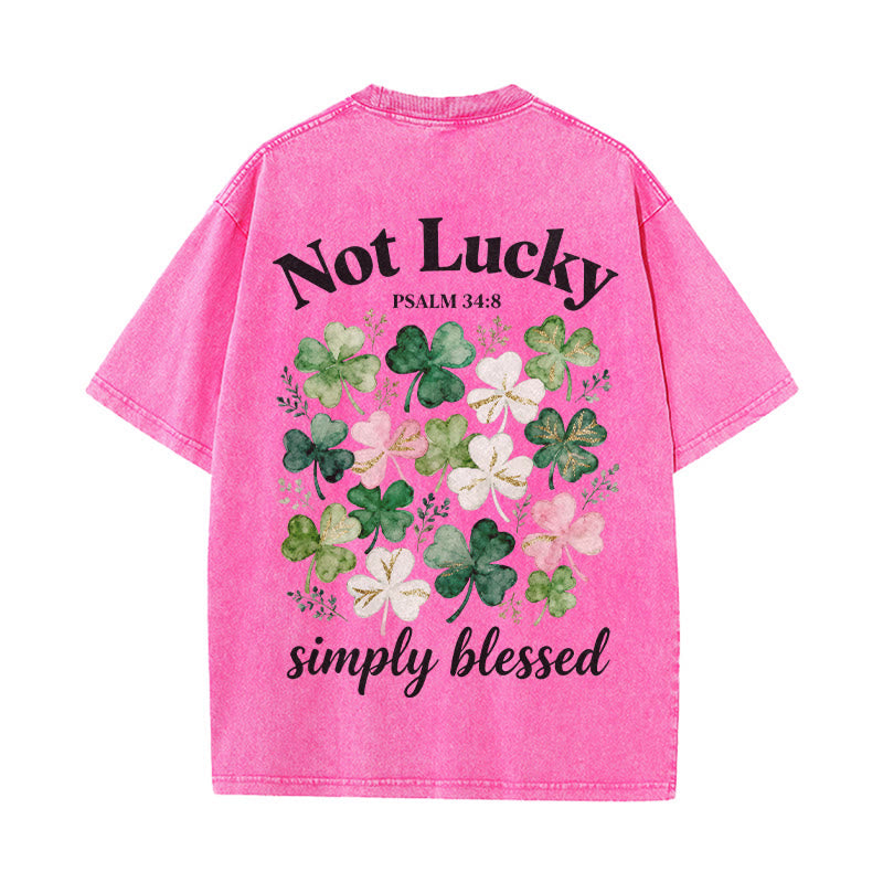 Christianartworkshop Nicht glücklich, einfach gesegnet Psalm 34:8 Unisex-T-Shirt (vorgewaschen) - Rosa - 5XL - image 12