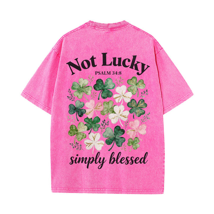 Christianartworkshop Nicht glücklich, einfach gesegnet Psalm 34:8 Unisex-T-Shirt (vorgewaschen) - Rosa - 5XL - image 12