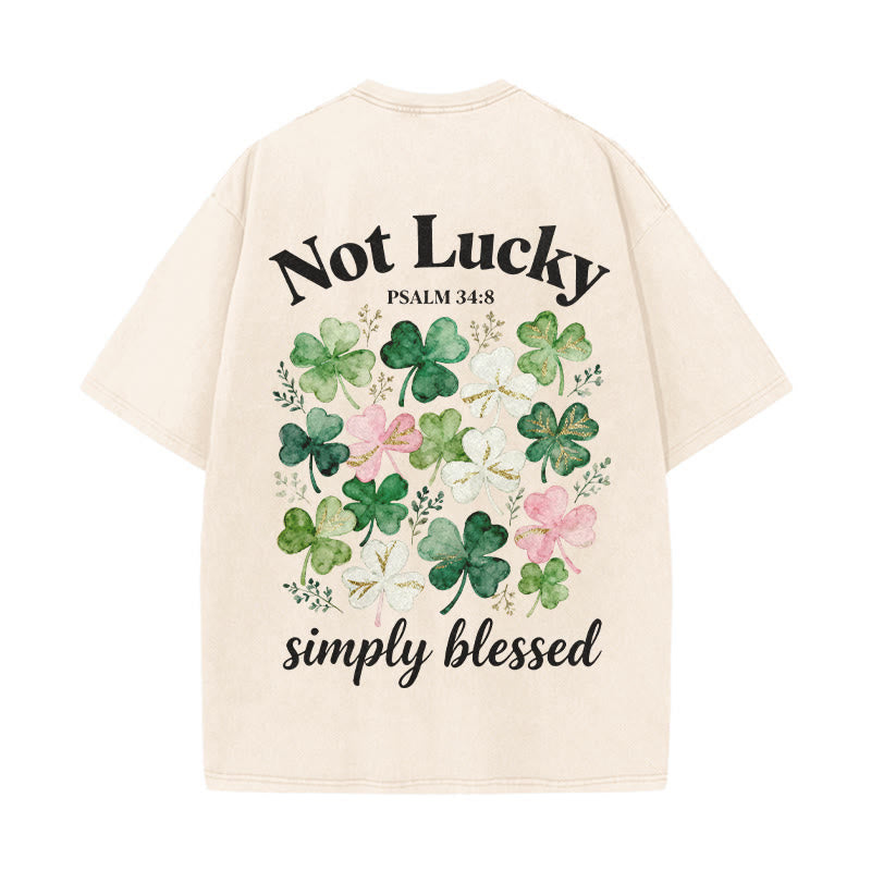 Christianartworkshop Nicht glücklich, einfach gesegnet Psalm 34:8 Unisex-T-Shirt (vorgewaschen) - Beige - 5XL - image 10