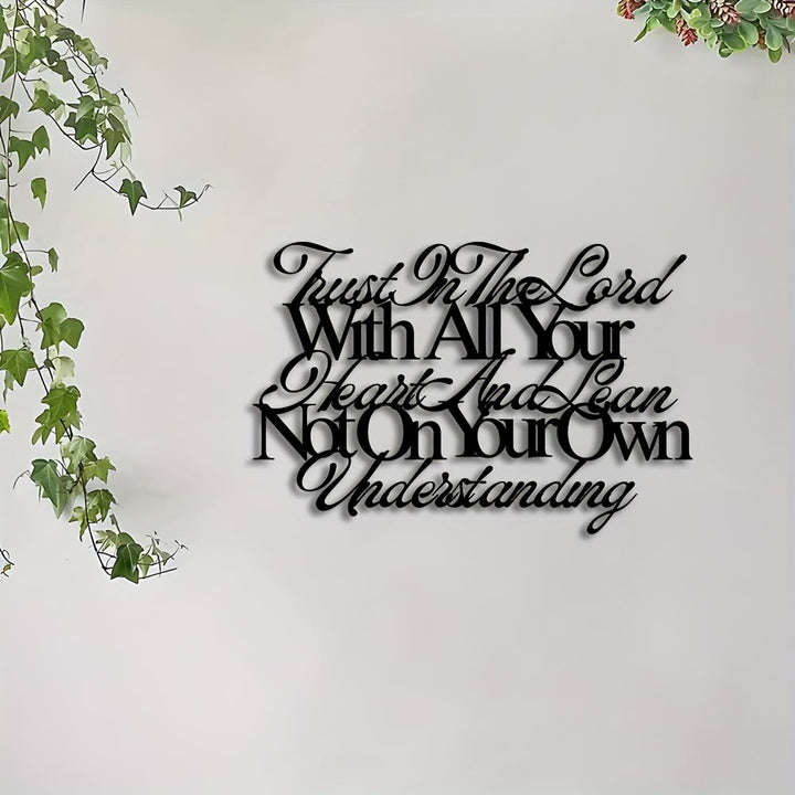 Christianartworkshop Vertraue auf den Herrn Sprüche 3,5 Metall-Wanddeko: Verkörpere seine weise Führung - image 3