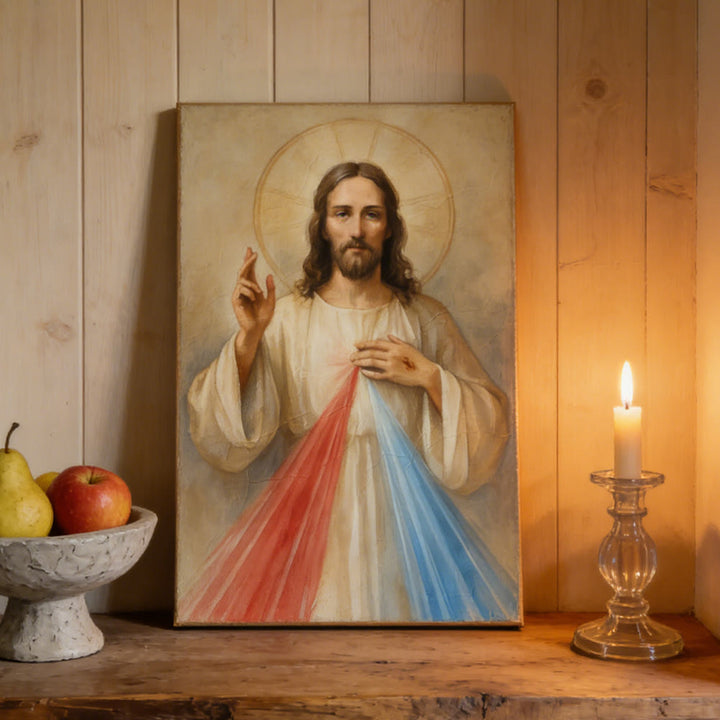 Christianartworkshop Wandbild „Göttliche Barmherzigkeit Jesu“: Strahlen des Mitgefühls und des Friedens für Ihr Zuhause - image 3