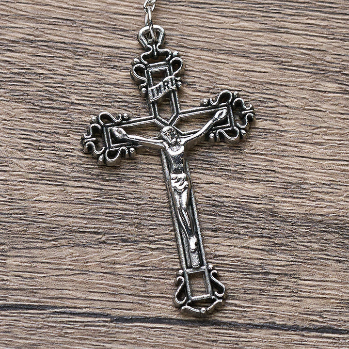 Christianartworkshop Rosenkranz Unserer Lieben Frau aus blau-violetten Glasperlen: Verkörperung heiliger Liebe und stiller Andacht - image 8