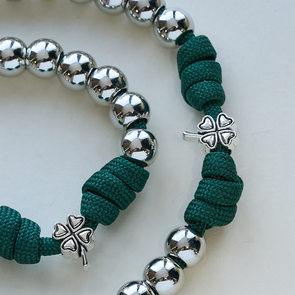Christianartworkshop Vierblättriges Kleeblatt-Kreuz-Paracord-Rosenkranz: Verkörperung heiliger Stärke und Hingabe - image 5