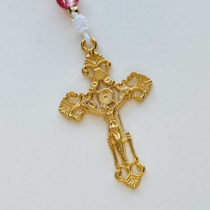 Christianartworkshop Rosenkranz mit roter Glasperle, Heiliger Geist, Taube, Unsere Liebe Frau: Verkörperung heiliger Liebe und lebendiger Hingabe - image 6