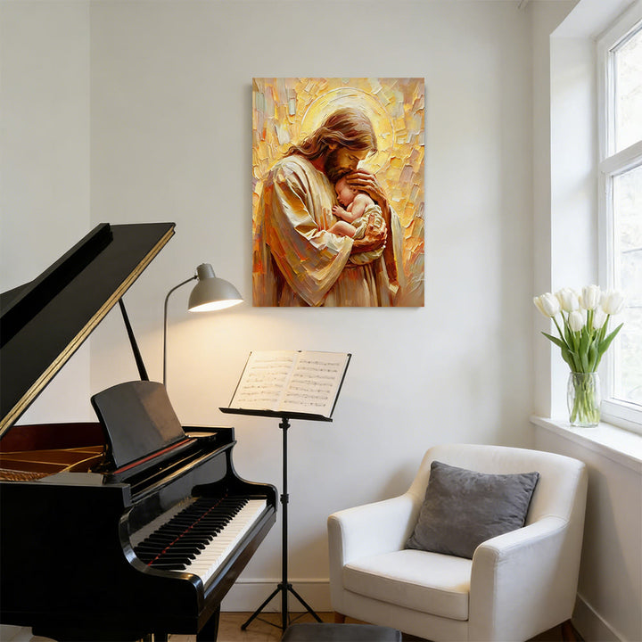 Christianartworkshop Wandbild „Jesus umarmen“: Ein liebevoller Begleiter für Ihr Zuhause - image 2