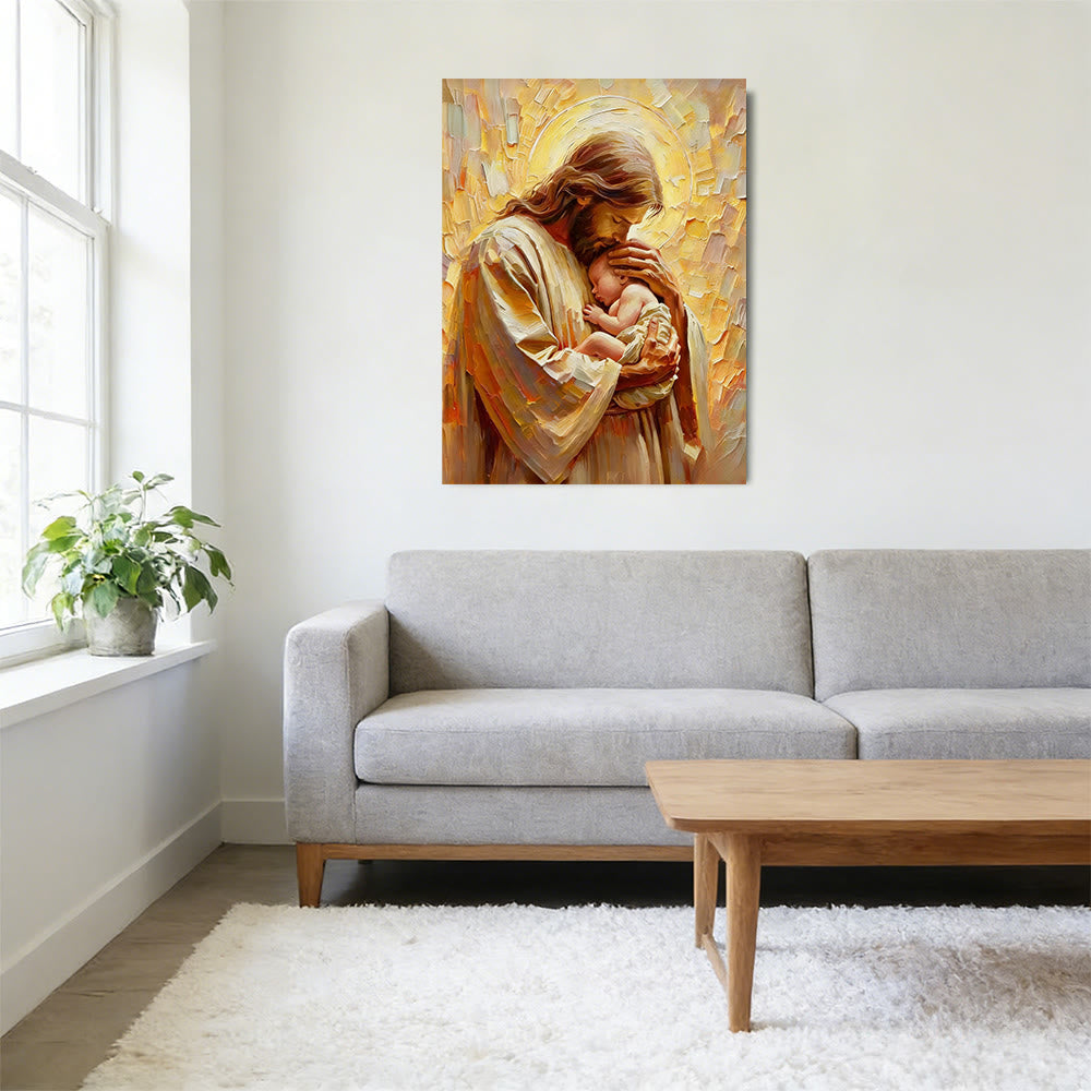 Christianartworkshop Wandbild „Jesus umarmen“: Ein liebevoller Begleiter für Ihr Zuhause - image 3