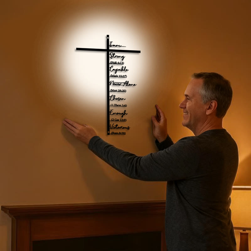 Christianartworkshop Wanddekoration aus Metall mit Bibelvers-Kreuz: Tägliche Glaubenserinnerung - image 1